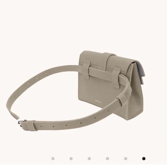 Cream Faux Leather Belt, Sling, Crossbody Bag - Picture 9 of 12